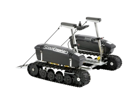Der ScoutCrawler von Otto Bock ist ein kettengetriebenes Fahrzeug für Rollstühle