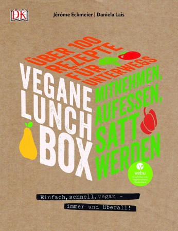 Das Buch von Jerome Eckmeier. Vegane Lunchbox. Die Texte sind wie ein Würfel gestaltet.